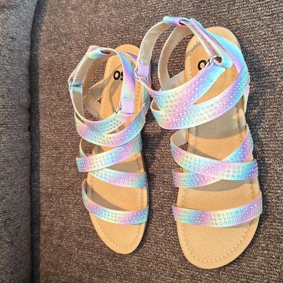 SO BRAND WOMENS MULTI COLOR STRAPPY SANDALS WITH BEADED EMBELLISHMENTS SIZE 5 - Picture 5 of 11